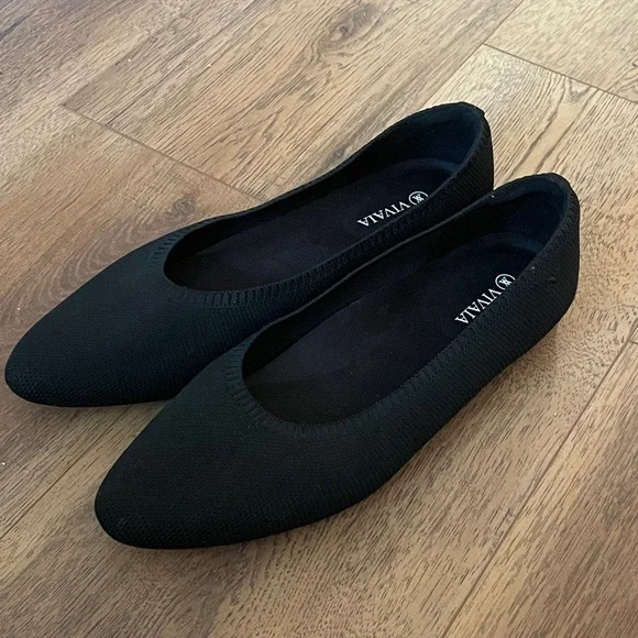 Vivaia Black Knot Flats Size 41.5 US 10.5 - Picture 3 of 10